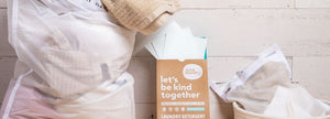 eco laundry detergent sheets, microplastic laundry bags, and laundry